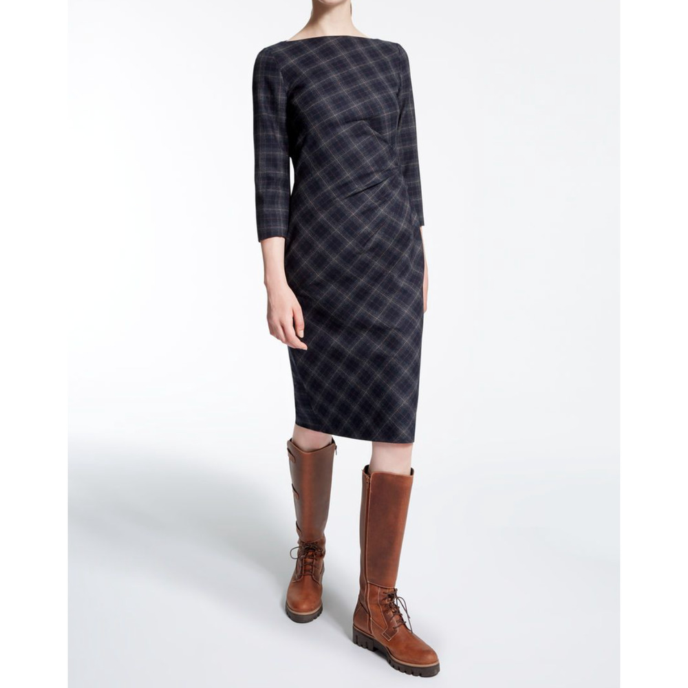 Weekend Max Mara Loretta Plaid Wool Dress Size 4 - Picture 10 of 10